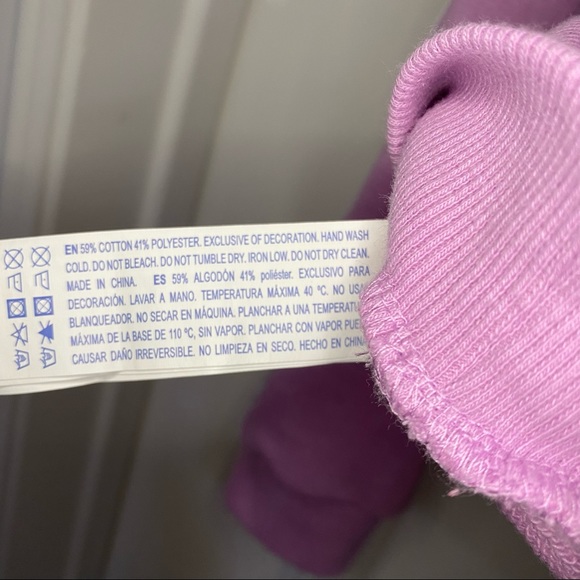 Forever 21 New York Crewneck Long Sleeves Purple Sweatshirt Top Girl's Size 14 - Picture 5 of 5